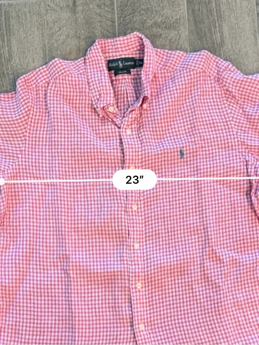 Polo Ralph Lauren Classic Fit Linen Shirt Mens XL Pink White Gingham. - Picture 2 of 4